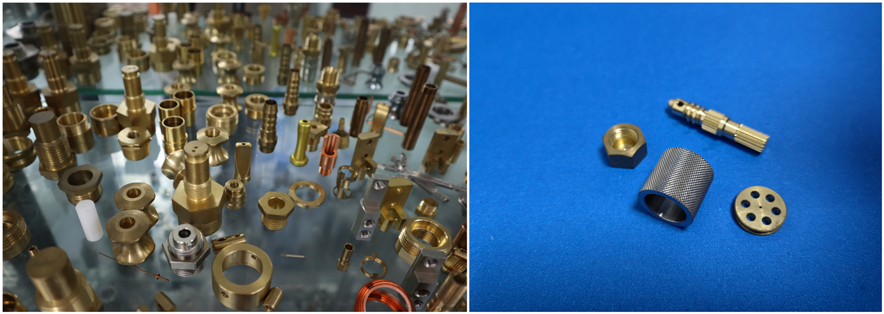 Falcon CNC Swiss - Custom brass knurled threaded inserts with high precision machining Brass knurled threaded inserts manufactured with precision CNC machining at Falcon CNC Swiss