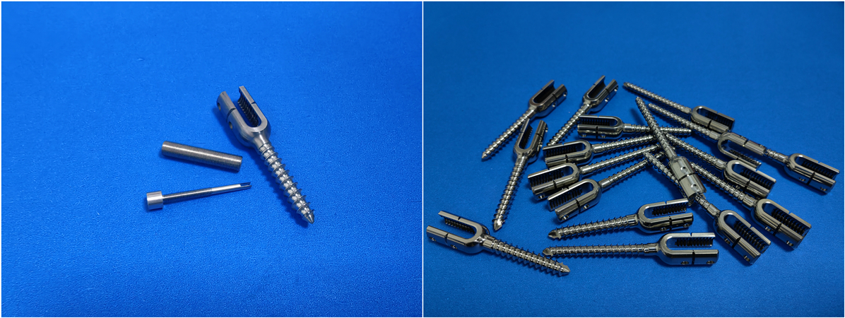 Swiss machined titanium screws with high precision for critical components Precision Swiss machining titanium screws for medical and electronic applications