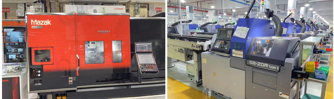 現代的な中国のCNC旋盤加工工場 現代的なCNC旋盤加工工場:高精度CNC旋盤が厳しい公差管理のもとで金属部品を加工